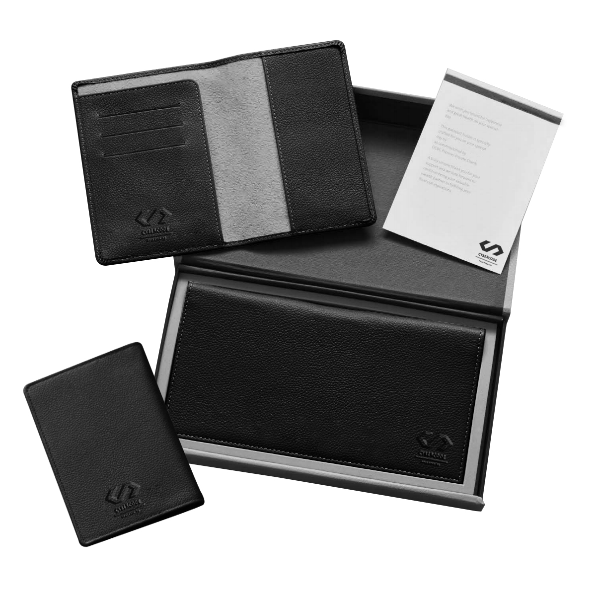  PU Leather Passport Cheque Book Holder Gift Set APAC Merchandise 